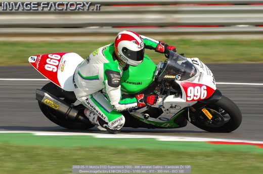 2008-05-11 Monza 0152 Superstock 1000 - 996 Jonatan Gallina - Kawasaki ZX 10R